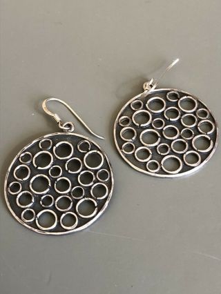 Yngvar O Kristiansen Sterling Silver 925 Modernist Earrings Norway Norwegian
