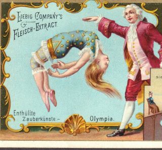 Magic Revealed 1894 Floating Woman S 409 Liebig Illusion Explained Trade Card Ad