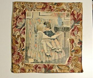 Scrapbook From Early 20th Century With Handmade Cloth Pages Collage Ephemera Art