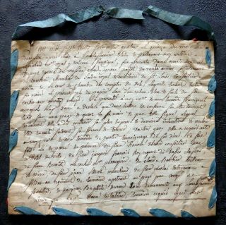France Deed - December 15,  1764 - Very Old Testamentary Envelope With Wax Seal