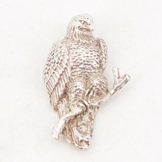 Vtg Sterling Silver - Eagle Bird Tree Branch Solid Pendant - 8g