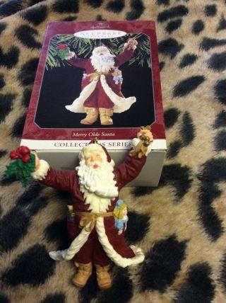 Hallmark Keepsake Christmas Ornament Merry Olde Santa1998 Collector Series 9th