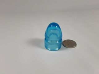 Salesman Sample Insulator Aqua Blue Bullet Style Mini Vvnm