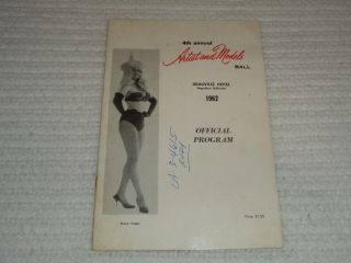 1962 Bunny Yeager Artists And Models Ball Deauville Hotel Miami Beach Program