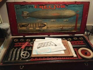 99 Complete Vintage Ac Gilbert No 8 Erector Set Zeppelin Bill Bean