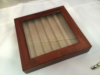 Unbranded Luxury Pen Chest Holds 6x Pens Cherry/walnut W/ Cappucchino Interior