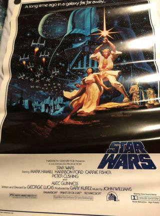1992 Star Wars 15th Anniversary Poster Hildebrandt Style " B " 27x41 004923