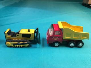 Tiny Tonka Dump Truck And Bulldozer