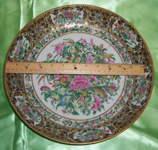 Vintage Circa 1850 Chinese Export Rose Medallion Large 13 Inch Deep Well Bowl