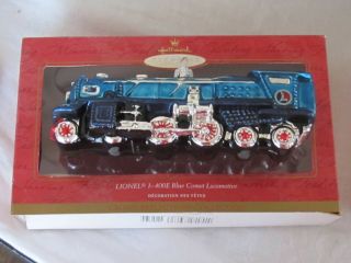 Hallmark Keepsake Lionel 1 - 400e Blue Comet Locomotive Blown Glass Ornament