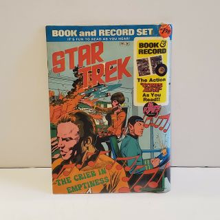 Vintage 1975 Star Trek The Crier In Emptiness Book & Record Set Comic Nos Pr - 26