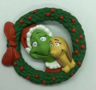 Fun Hallmark Dr.  Seuss " The Grinch " & His Dog Christmas Pin