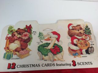 Vintage Scratch Sniff Christmas Cards Envelopes 12 3