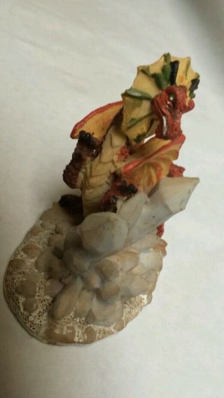 Vtge Dragon Figure Resin Statue Fantasy Medieval Mythical Gothic Horned Guardian