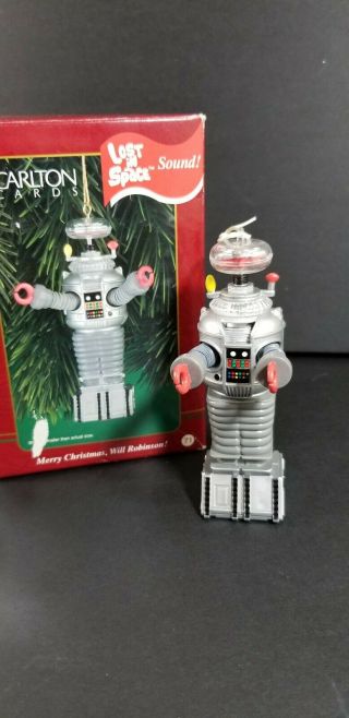 1999 Carlton Cards Lost In Space Ornament B - 9 Merry Christmas Will Robinson 71