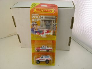 Matchbox Superfast Metro Police Dept Gift Set W/garvey Cut Outs Pack