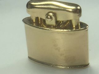 Mechanical 14k Yellow Gold Cigarette Lighter Charm.  1.  8gm.