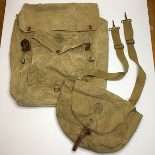 Vintage Boy Scouts Of America Backpack Rucksack Haversack Camping Hiking Bag