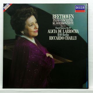 Larrocha,  Chailly - Beethoven The 5 Piano Concertos Decca Digital 3xlps Box