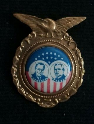 1932 Fdr Roosevelt Garner Jugate President Campaign Pinback Button Inside Medal