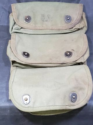 Wwii Us Army 3 Pocket Grenade Carrier