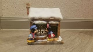 Vintage Schmid Disney Characters Lighted House - Mickey & Minnie Mouse 201 - 013