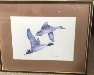 Louis Frisino Flying Ducks Print Signed And Numbered 310/500 Framed 2