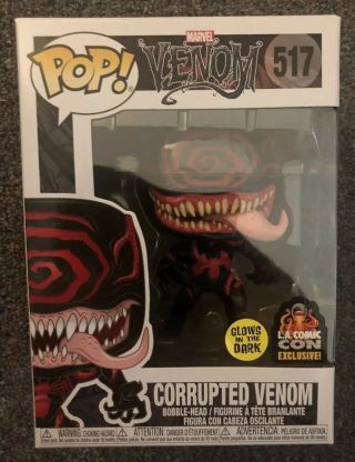 Corrupted Venom Gitd Funko Pop La Comic Con 2019 Hot Topic Exclusive 517