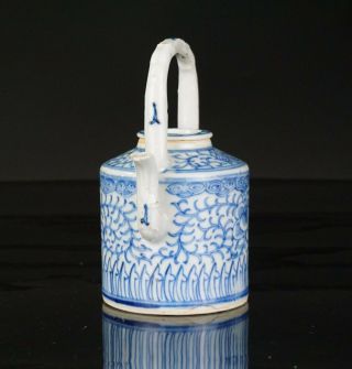 Antique Chinese Blue and White Porcelain Teapot and Lid 18th C/ 19th C QING 2
