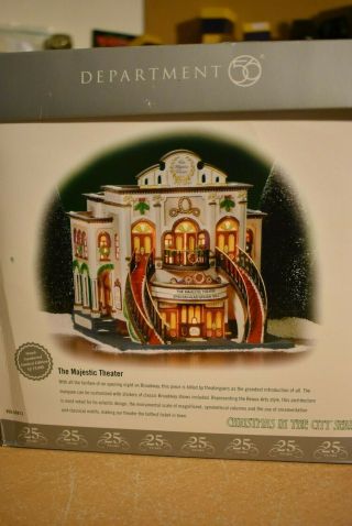 Dept 56 Christmas In The City The Majestic Theater Celebrating 25th Anniversary