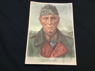 Ww2 Postcard Erwin Rommel