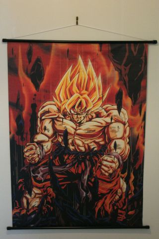 Dragon Ball Z Large Wall Scroll Poster - Saiyan Ss Goku Namek