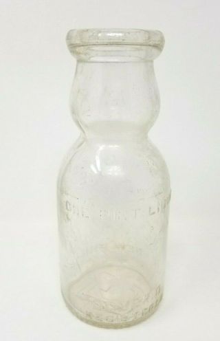 Goshen Dairy Pint Cream Top Milk Bottle Philadelphia Ohio Embossed Dover