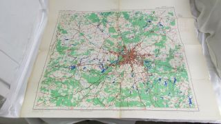 Ww2 Era British War Office Map Of Berlin Germany Dated 1943 - 25 " X 30 "