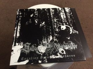 Satanic Warmaster Carelian Satanist Madness Lp White Vinyl Disk Nm,  Sleeve