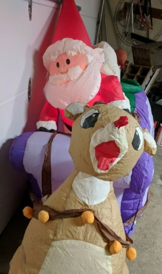 Rudolph Island Of Misfit Toys Santa Gemmy rare Christmas Airblown inflatable 2