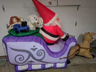 Rudolph Island Of Misfit Toys Santa Gemmy rare Christmas Airblown inflatable 3