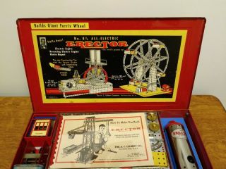Vintage A.  C.  Gilbert Erector Set 8 1/2 Complete 1949 Giant Ferris Wheel 16 3