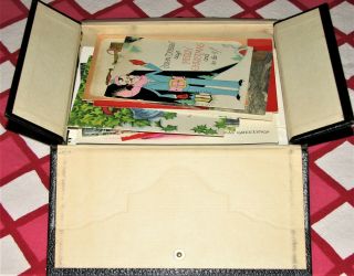 Vintage Treasure Box Filled With Greeting Cards Christmas All Ocassion Etc