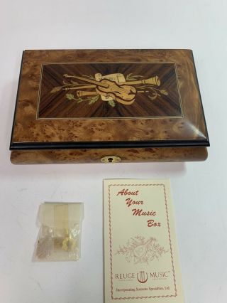 Reuge Swiss Music Box 1988 Music Of The Night Al Webber Inlaid Wooden