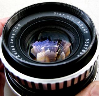 Vintage Carl Zeiss Jena Lens Biometar 2.  8/80mm For Pentaconsix