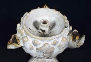Antique Chinese Lotus Flower Pottery Incense Holder c17th/18thC 3