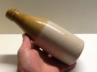 Antique Thick Heavy Stoneware Ginger Beer Bottle.