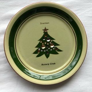 2 Vintage Stangl Rotary Club Christmas Tree Coasters