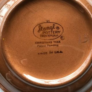 2 Vintage Stangl Rotary Club Christmas Tree Coasters 2
