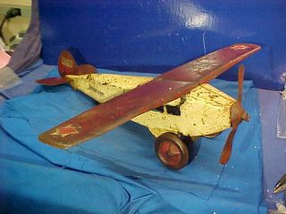 Orig 1930s Steelcraft Pressed Steel Us Mail Toy Airplane 21 "