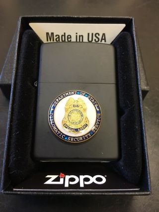 U.  S.  Diplomatic Security Service Agent Badge Zippo Lighter