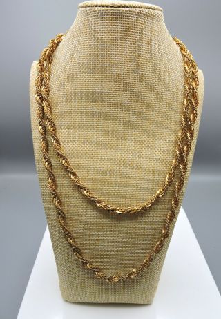 Miriam Haskell Vintage Necklace Twisted Russian Gold Chain Links Patent 3427691