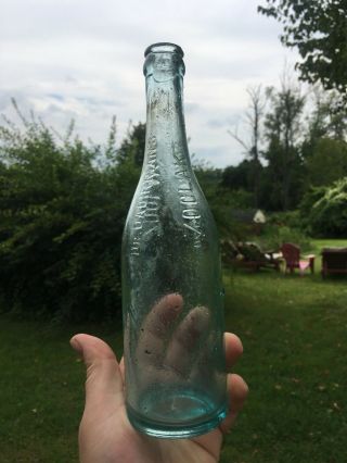 Antique Dr Dadirrians Zoolak Soda Medicine Bottle Light Aqua Colored