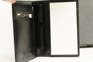 Montblanc Black Leather Pen Pouch with Notepad and Slip Wallet 3